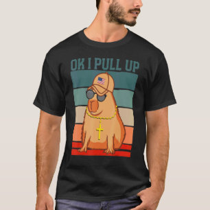 T-shirt Ok je monte capybara avec lunettes et chaîne dank