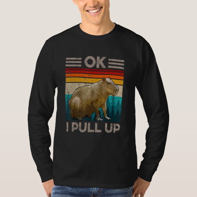 T-shirt Ok je monte Capybara Capybara Mème de merde (Devant)
