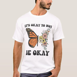 T-shirt Ok Ne Pas Être Ok Papillon De Sensibilisation À La