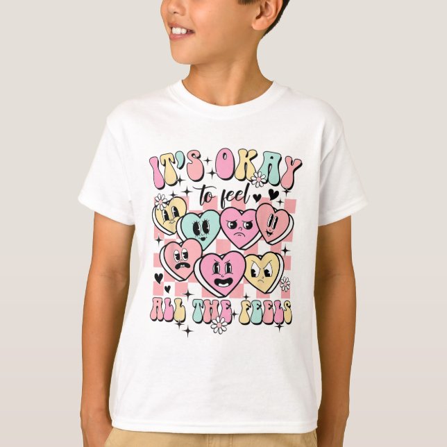 T-shirt Ok Pour Sentir Tous Les Sentiments Scolaire Consei (Devant)