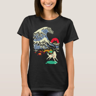 T-shirt Okami Amaterasu Sun God Wolf La grande vague vidéo