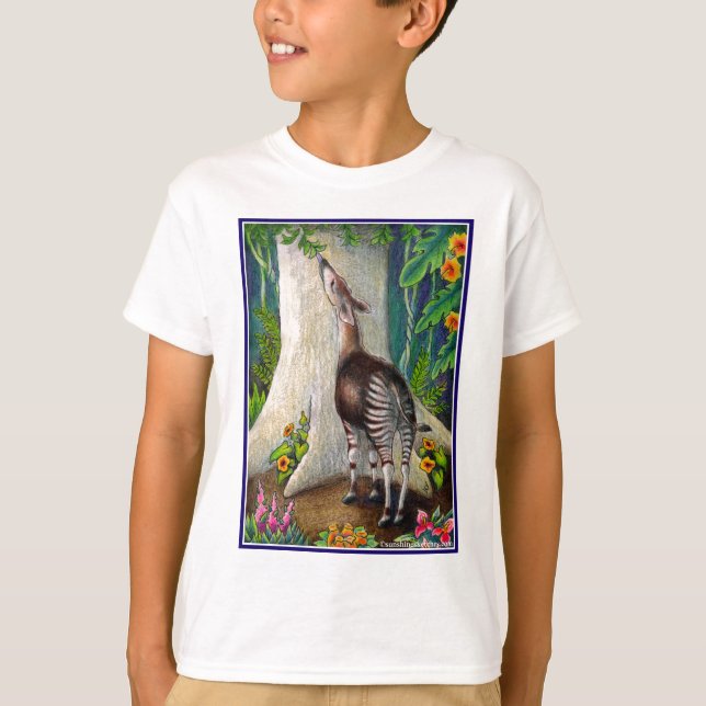 T-shirt Okapi dans la forêt tropicale (Devant)