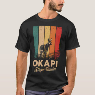 T-shirt Okapi Stripe-tacular Vintage Retro