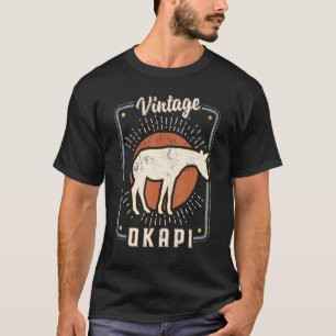 T-shirt Okapi Vintage rétro classique amour animal