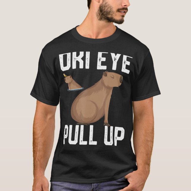 T-shirt oki oeil leva pour hommes femmes filles Capybara m (Devant)