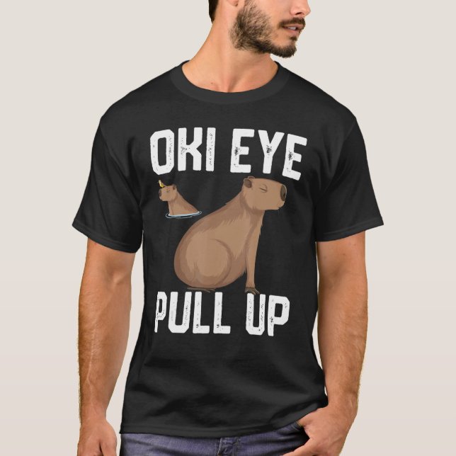 T-shirt oki oeil leva pour hommes femmes filles Capybara m (Devant)