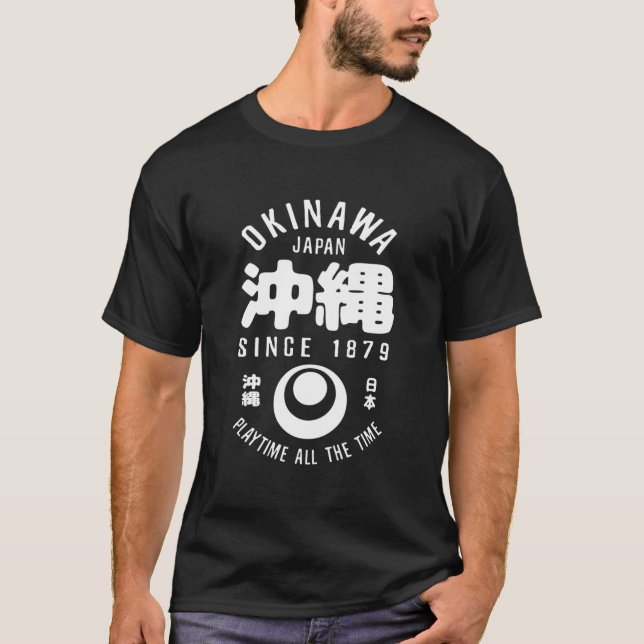T-shirt Okinawa Japon japonais Kanji Okinawa Naha Japon (Devant)