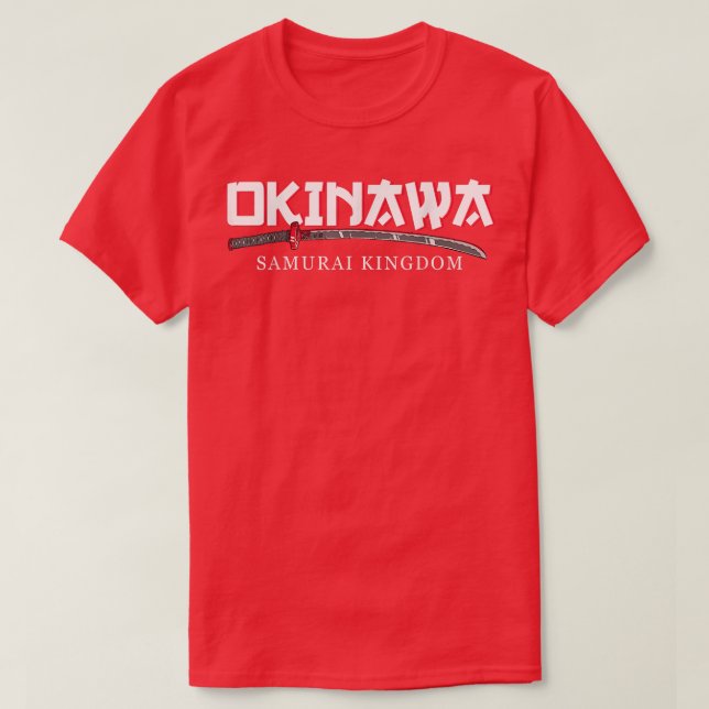 T-shirt Okinawa Samurai Royaume Japon Culture Kanji (Design devant)