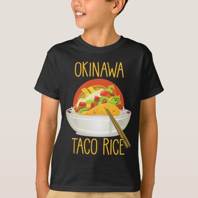 T-shirt Okinawa Taco Rice japonais Kitchen Japon Foody (Devant)