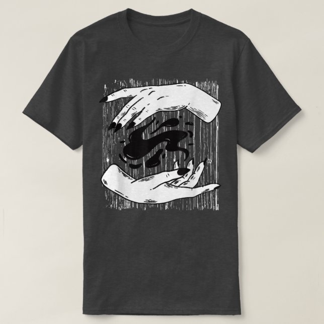 T-shirt Okkult Witcher mains sorcières Tarot gothique Sorc (Design devant)