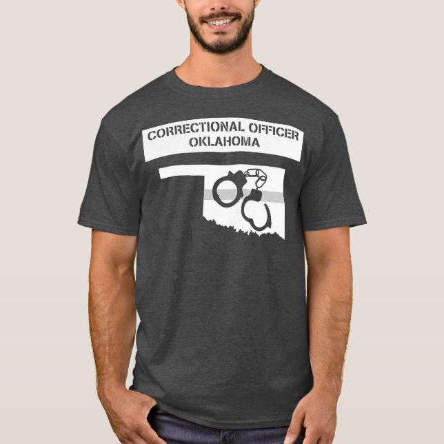 T-shirt Oklahoma Agent correctionnel Ligne mince gris (Devant)