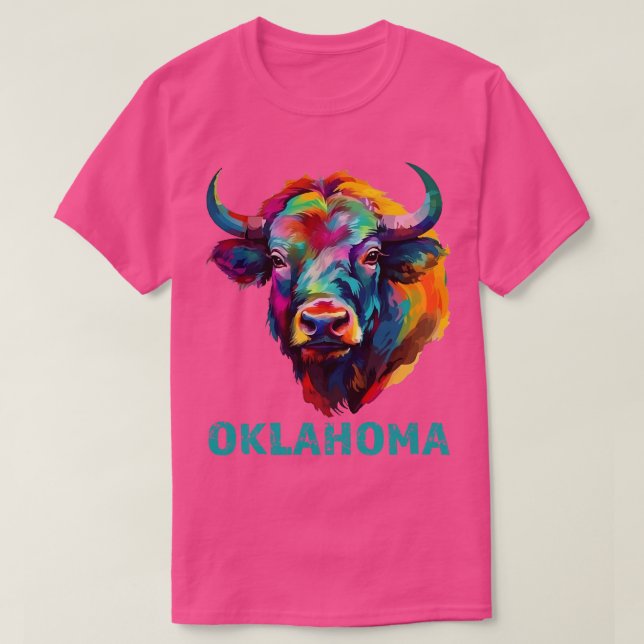 T-shirt Oklahoma American Bison Lover Buffalo Souvenir (Design devant)