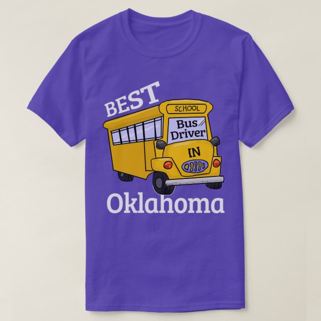 T-shirt Oklahoma Best School Bus Driver (Design devant)
