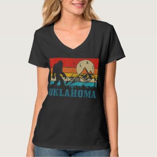 T-shirt Oklahoma Bigfoot Vintage Mountains Randonnée