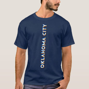 T-shirt Oklahoma City Oklahoma CMYK Type de rayures