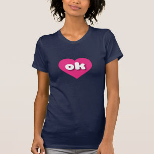 T-shirt Oklahoma coeur rose chaud - I love ok