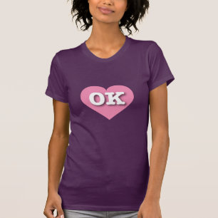 T-shirt Oklahoma Coeur rose - I love OK