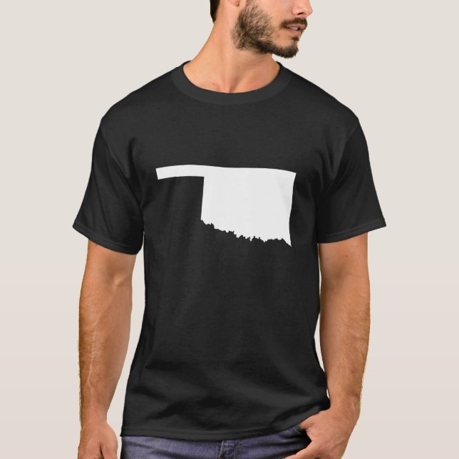 T-shirt Oklahoma en blanc et noir (Devant)