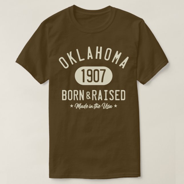 T-SHIRT OKLAHOMA EST NÉ ET A ÉLEVÉ (Design devant)