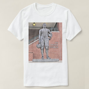 T-shirt Oklahoma Jim Thorpe Musée Statue Aquarelle