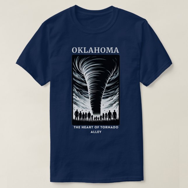 T-SHIRT OKLAHOMA LE COEUR DE TORNADO ALLEY (Design devant)