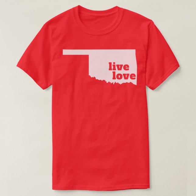 T-shirt Oklahoma Live Love Oklahoma (Design devant)