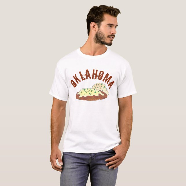 T-shirt Oklahoma Pays Poulet Frit Steak Foodie OK (Devant entier)