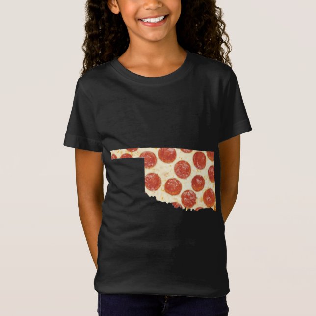 T-Shirt OKLAHOMA PIZZA PEPPERONI PIZZA STATE (Devant)