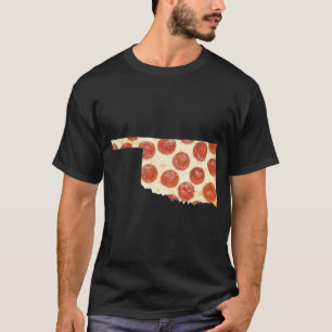 T-SHIRT OKLAHOMA PIZZA PEPPERONI PIZZA STATE