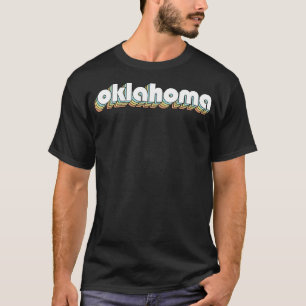 T-shirt Oklahoma Retro Typographie arc-en-ciel style défra