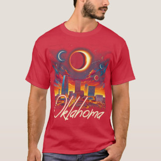 T-shirt Oklahoma Solar Eclipse 2024 Starry Night Solar Ecl
