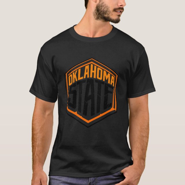 T-shirt Oklahoma State Tee Conception Américaine USA Rétro (Devant)