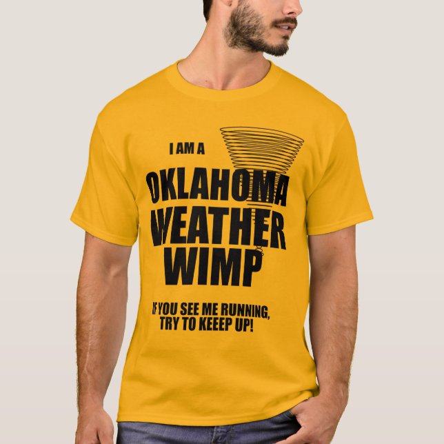T-shirt Oklahoma Tornado Météo Wimp (Devant)