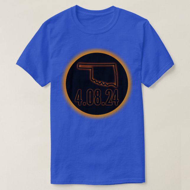 T-shirt Oklahoma total éclipse solaire 2024 (Design devant)