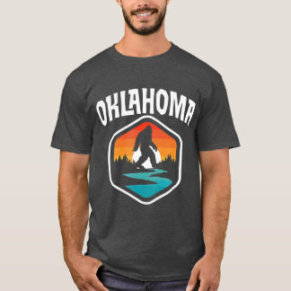 T-shirt Oklahoma Vintage Bigfoot Outdoor State Pride