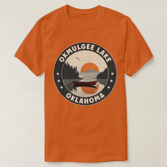 T-shirt Okmulgee Lake Oklahoma Sunset (Design devant)