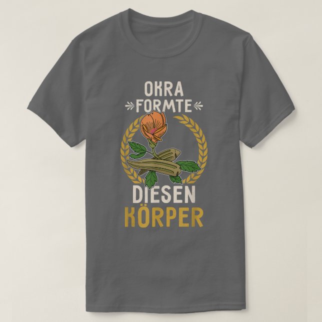 T-shirt Okra Vegetable Marshmallow Vegan Vegetarian (Design devant)
