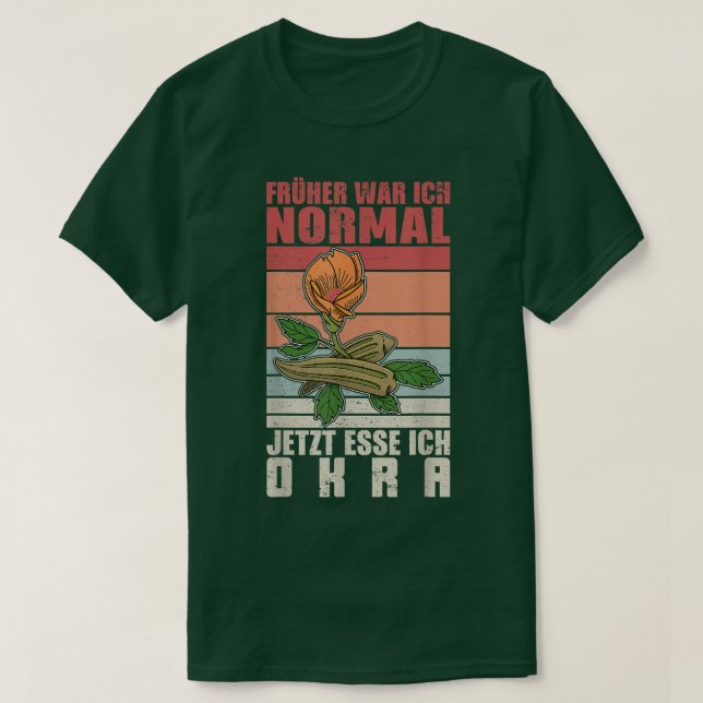 T-shirt Okra Vegetable Marshmallow Vegan Vegetarian (Design devant)