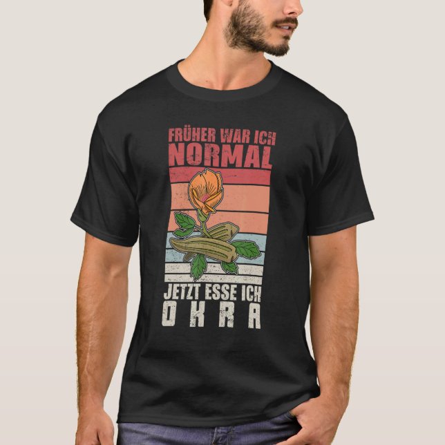 T-shirt Okra Vegetable Marshmallow Vegan Vegetarian (Devant)