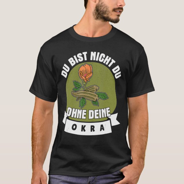 T-shirt Okra Vegetable Marshmallow Vegan Vegetarian (Devant)
