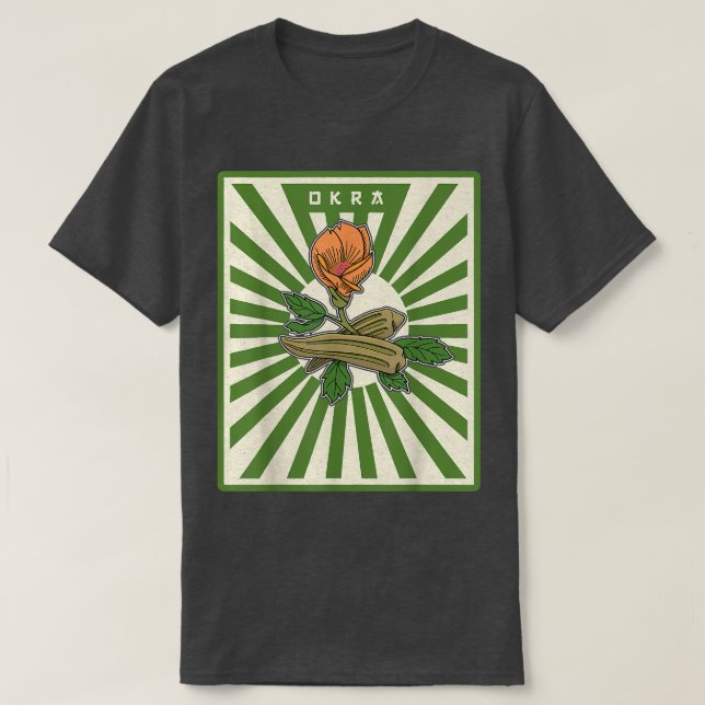 T-shirt Okra Vegetable Marshmallow Vegan Vegetarian (Design devant)
