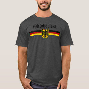 T-shirt OKTOBERFEST Allemagne Vintage Drapeau Armoiries Ba