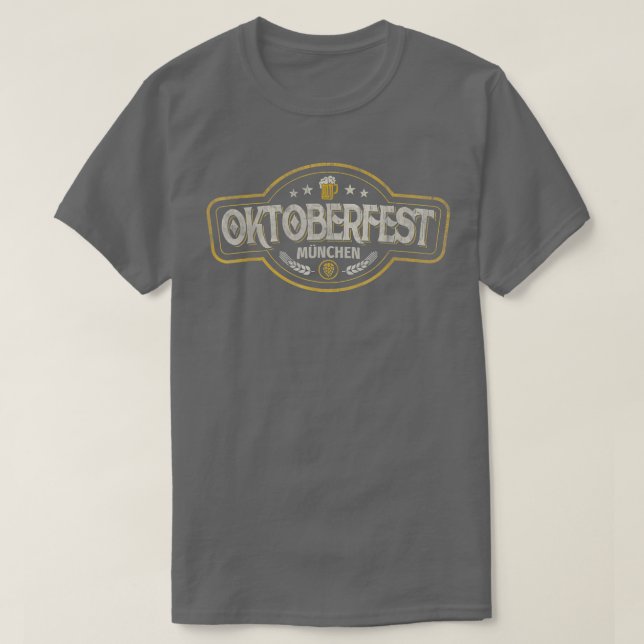 T-shirt Oktoberfest Bavarian Munich allemand Bière Bier Bi (Design devant)