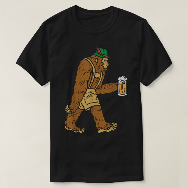T-shirt Oktoberfest Bigfoot Beer Funny Drinking Shirt (Design devant)