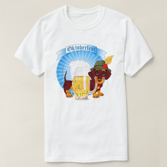 T-Shirt Oktoberfest Dachshund (Design devant)