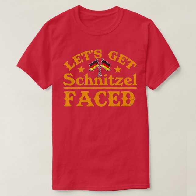 T-shirt Oktoberfest permet à Schnitzel de faire face à drô (Design devant)