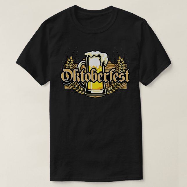 T-shirt Oktoberfest Vintage Retro Allemand Drapeau Munich  (Design devant)