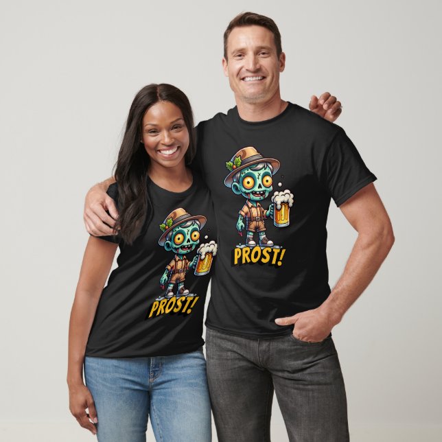 T-shirt Oktoberfest Zombie Prost! (Unisexe)