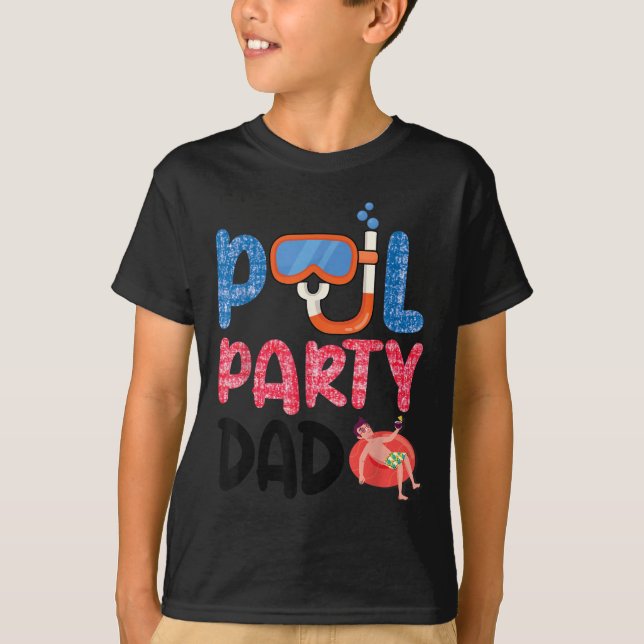 T-shirt Ol Party Dad Fun With Floatie And Trocal Vibes Fat (Devant)