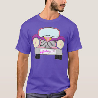 T-shirt Old Car Girly Distractionactics Pink and Purple gi